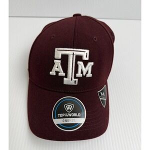 Texas A&M Aggies Maroon Top Of The World One Fit Hat